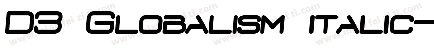 D3 Globalism italic字体转换